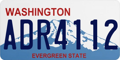 WA license plate ADR4112