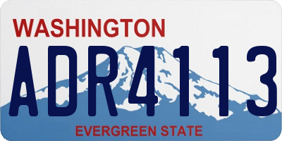 WA license plate ADR4113