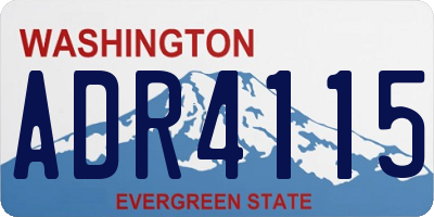 WA license plate ADR4115