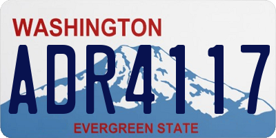 WA license plate ADR4117