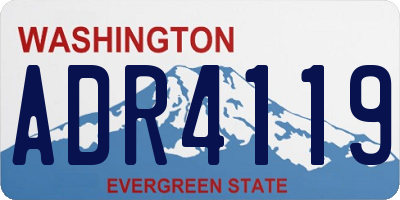 WA license plate ADR4119
