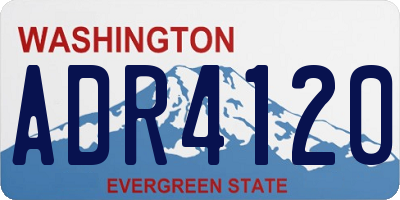 WA license plate ADR4120
