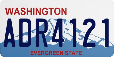 WA license plate ADR4121