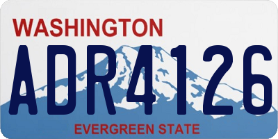 WA license plate ADR4126