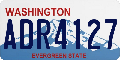 WA license plate ADR4127
