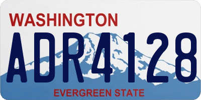 WA license plate ADR4128