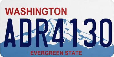 WA license plate ADR4130