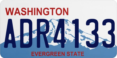 WA license plate ADR4133