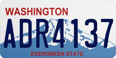 WA license plate ADR4137