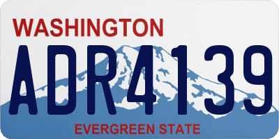WA license plate ADR4139