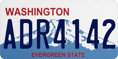 WA license plate ADR4142