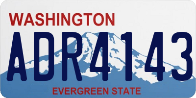 WA license plate ADR4143