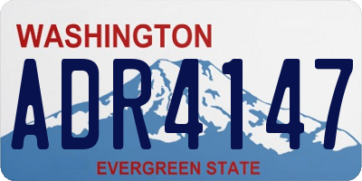 WA license plate ADR4147