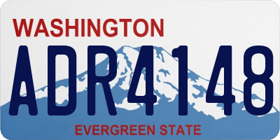 WA license plate ADR4148