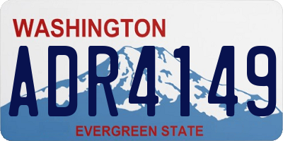 WA license plate ADR4149