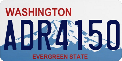 WA license plate ADR4150