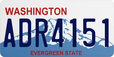 WA license plate ADR4151