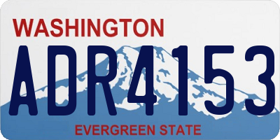 WA license plate ADR4153