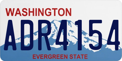 WA license plate ADR4154