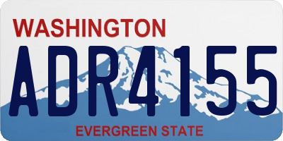 WA license plate ADR4155