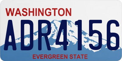 WA license plate ADR4156