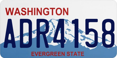 WA license plate ADR4158