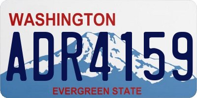 WA license plate ADR4159
