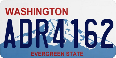 WA license plate ADR4162