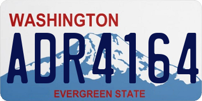 WA license plate ADR4164