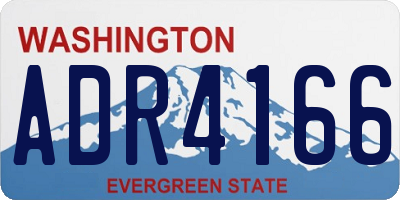 WA license plate ADR4166
