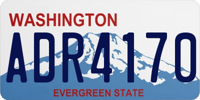 WA license plate ADR4170