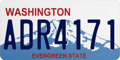 WA license plate ADR4171