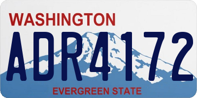 WA license plate ADR4172