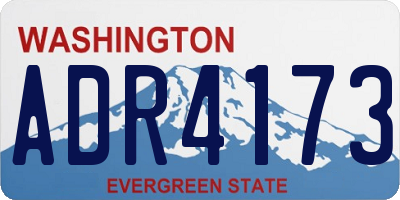 WA license plate ADR4173
