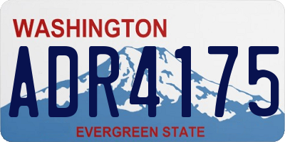 WA license plate ADR4175