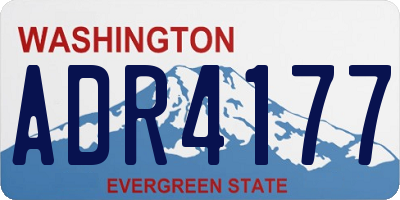 WA license plate ADR4177