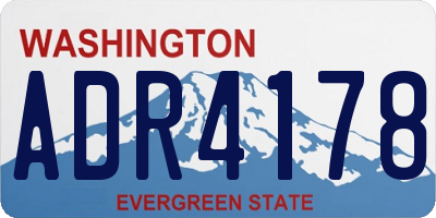 WA license plate ADR4178