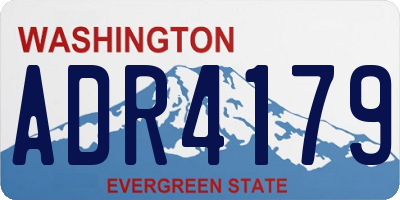 WA license plate ADR4179