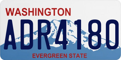 WA license plate ADR4180