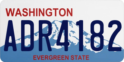 WA license plate ADR4182