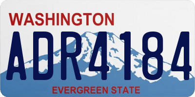 WA license plate ADR4184