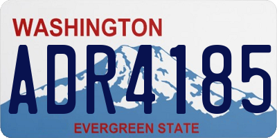 WA license plate ADR4185