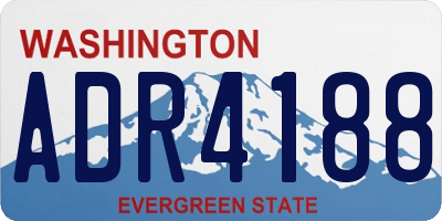 WA license plate ADR4188