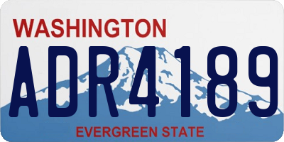 WA license plate ADR4189