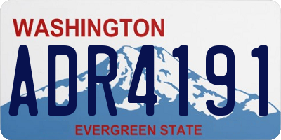 WA license plate ADR4191