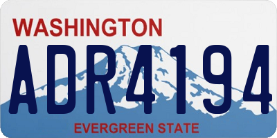 WA license plate ADR4194