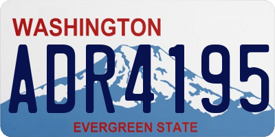 WA license plate ADR4195