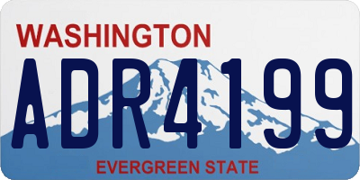 WA license plate ADR4199
