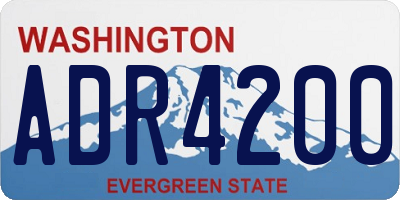 WA license plate ADR4200