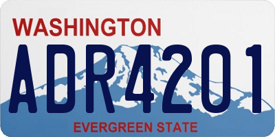 WA license plate ADR4201